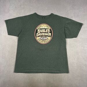 Harley-Davidson Dark Green Tee with Logo 2004 Vintage